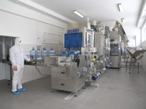 Bottled water washing and bottling line